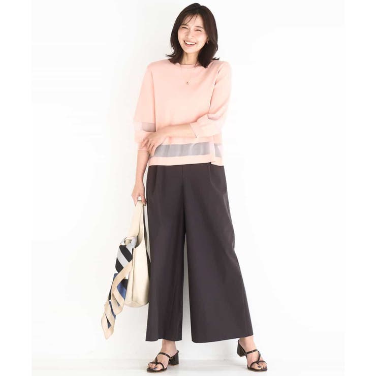 ストレッチツイル プルオンワイドパンツ/撥水/洗える | MK MICHEL KLEIN | 詳細画像13 