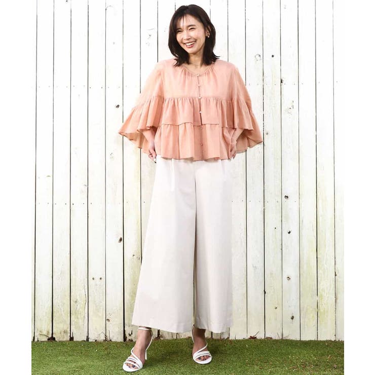 ストレッチツイル プルオンワイドパンツ/撥水/洗える | MK MICHEL KLEIN | 詳細画像15 