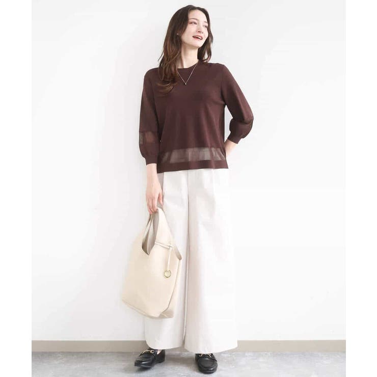 ストレッチツイル プルオンワイドパンツ/撥水/洗える | MK MICHEL KLEIN | 詳細画像3 