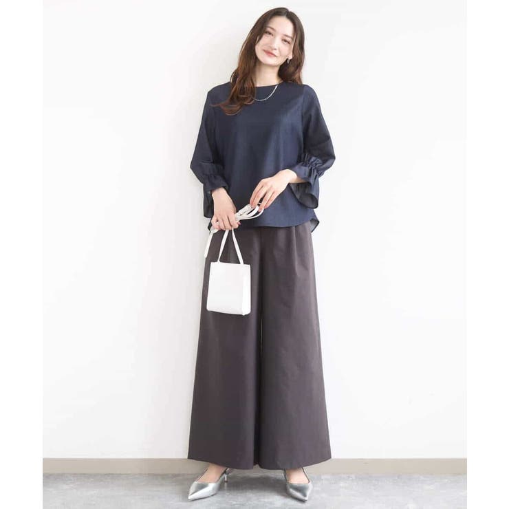 ストレッチツイル プルオンワイドパンツ/撥水/洗える | MK MICHEL KLEIN | 詳細画像30 