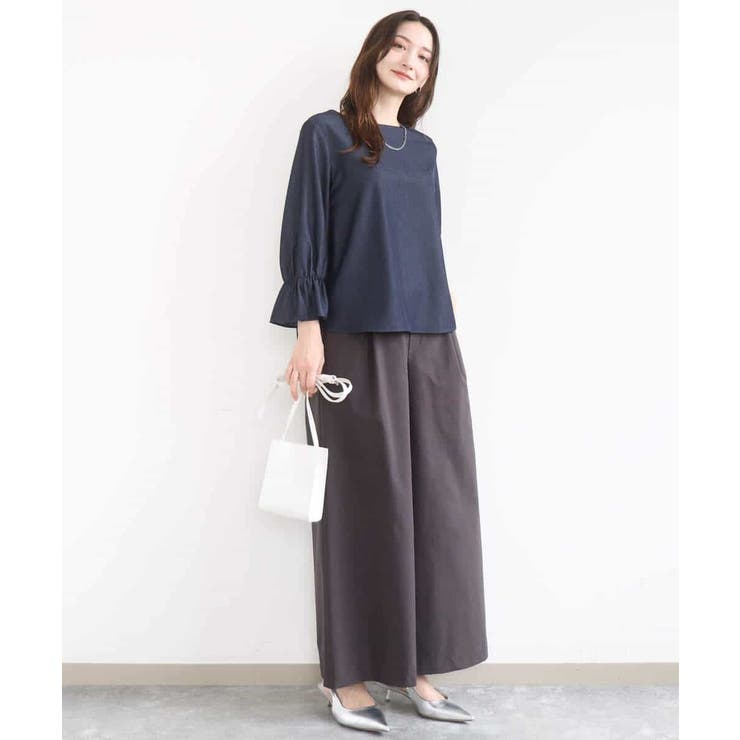 ストレッチツイル プルオンワイドパンツ/撥水/洗える | MK MICHEL KLEIN | 詳細画像32 