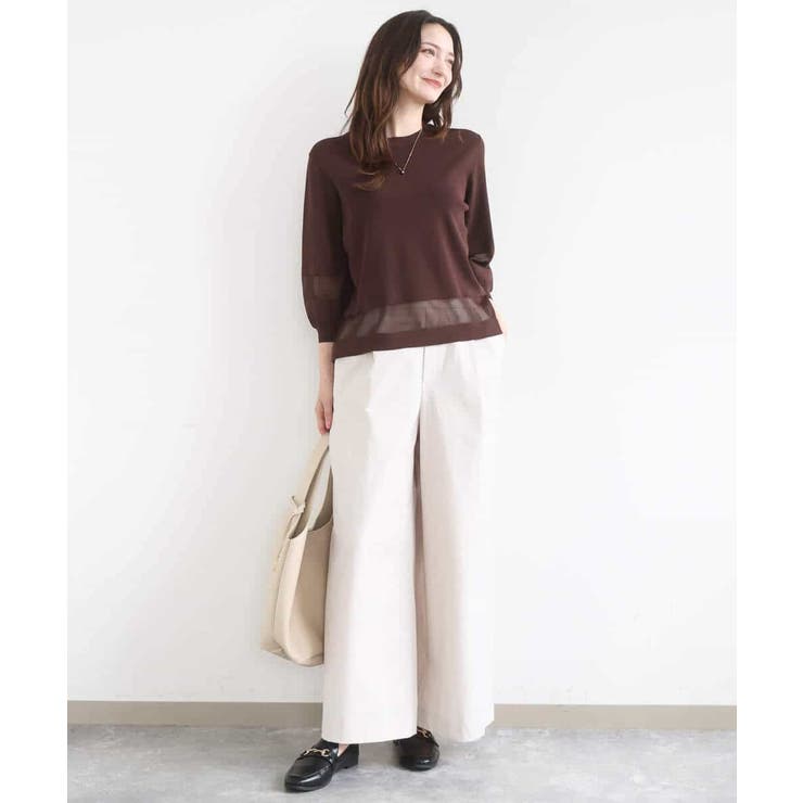 ストレッチツイル プルオンワイドパンツ/撥水/洗える | MK MICHEL KLEIN | 詳細画像5 