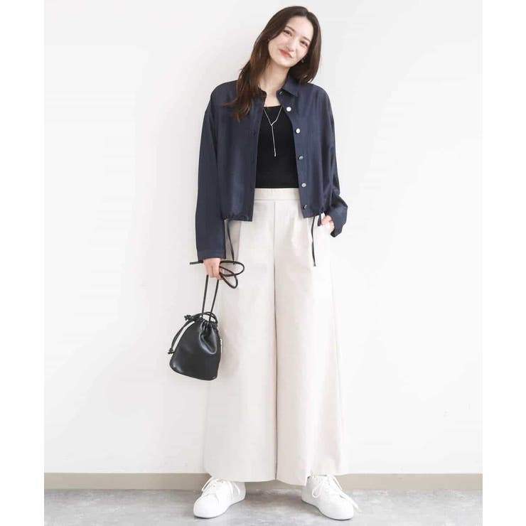 ストレッチツイル プルオンワイドパンツ/撥水/洗える | MK MICHEL KLEIN | 詳細画像6 