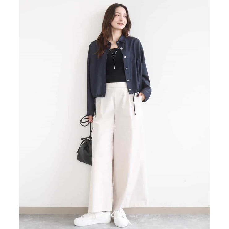 ストレッチツイル プルオンワイドパンツ/撥水/洗える | MK MICHEL KLEIN | 詳細画像8 