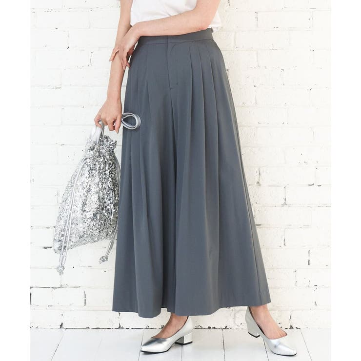 ストレッチ3タックワイドパンツ/洗える | MK MICHEL KLEIN | 詳細画像1 