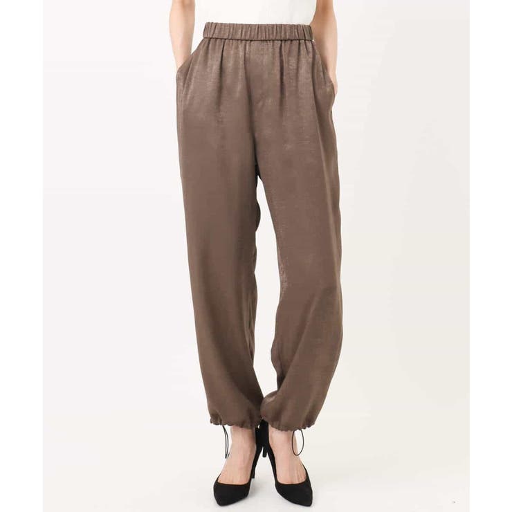 サテンヴィンテージ調ワイドパンツ/接触冷感/洗える | MK MICHEL KLEIN | 詳細画像36 