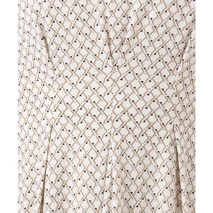 タックデザイン幾何柄ワンピース/洗える | MK MICHEL KLEIN | 詳細画像19 