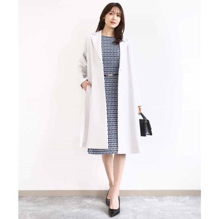 [イージーケア]幾何柄ジャージーワンピース/洗える | MK MICHEL KLEIN | 詳細画像12 