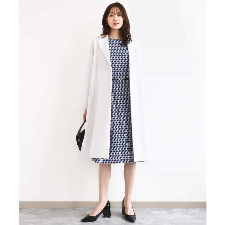 [イージーケア]幾何柄ジャージーワンピース/洗える | MK MICHEL KLEIN | 詳細画像13 