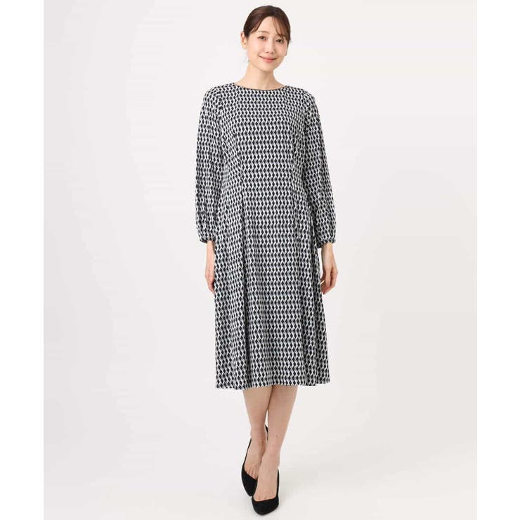 [イージーケア]幾何柄ジャージーワンピース/洗える | MK MICHEL KLEIN | 詳細画像14 