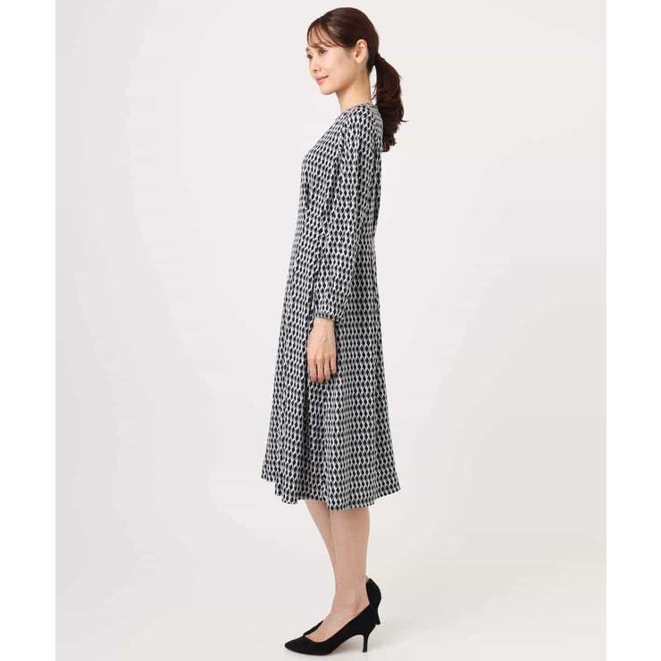 [イージーケア]幾何柄ジャージーワンピース/洗える | MK MICHEL KLEIN | 詳細画像15 