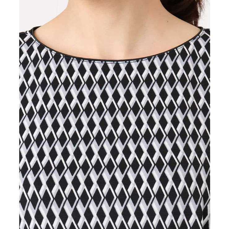 [イージーケア]幾何柄ジャージーワンピース/洗える | MK MICHEL KLEIN | 詳細画像17 