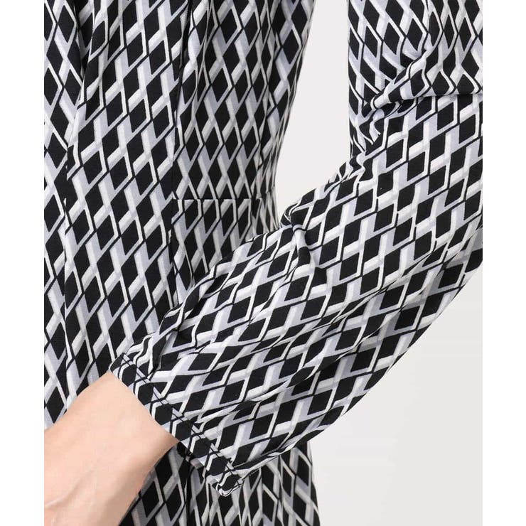 [イージーケア]幾何柄ジャージーワンピース/洗える | MK MICHEL KLEIN | 詳細画像19 