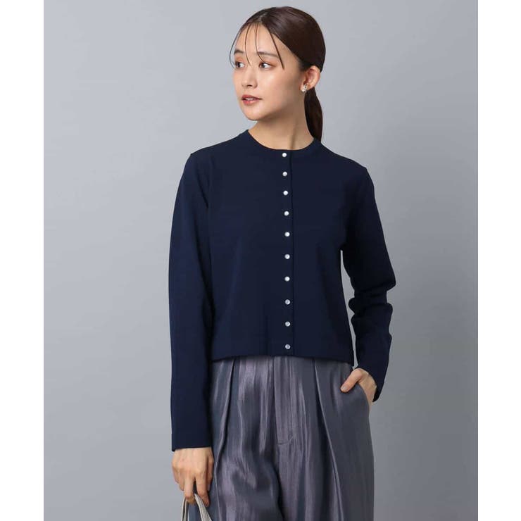 ドット釦コンパクトニットカーディガン/洗える | MK MICHEL KLEIN | 詳細画像2 