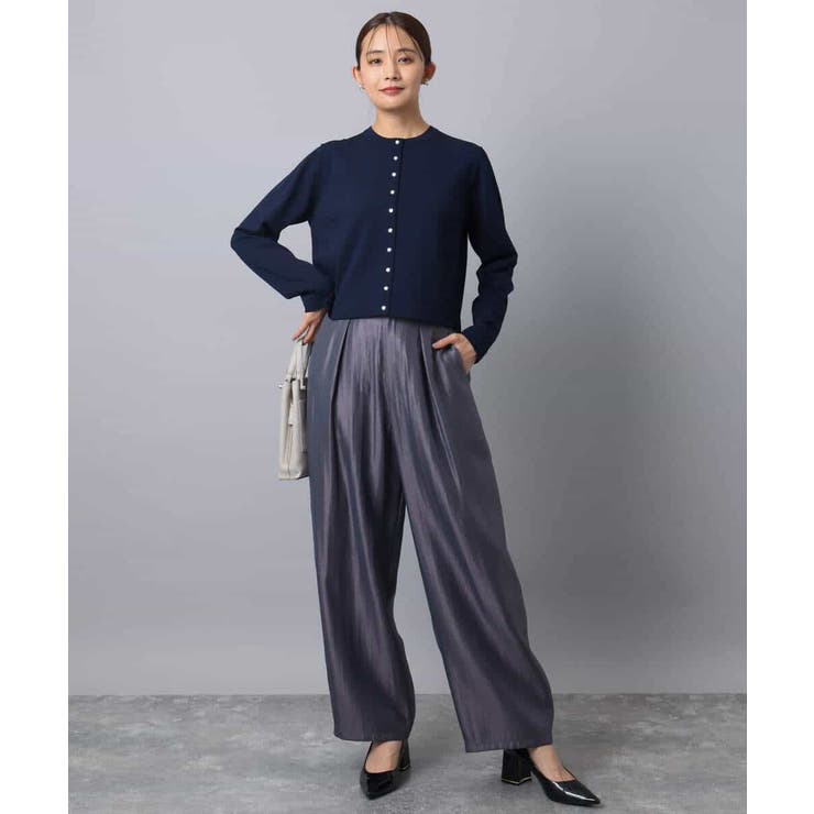 ドット釦コンパクトニットカーディガン/洗える | MK MICHEL KLEIN | 詳細画像3 