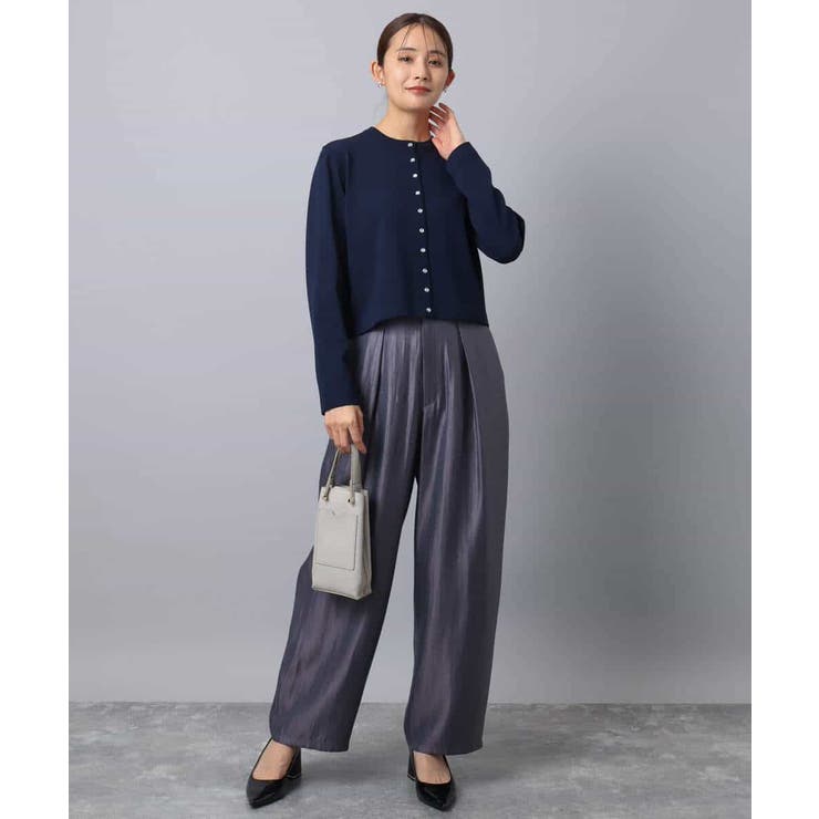 ドット釦コンパクトニットカーディガン/洗える | MK MICHEL KLEIN | 詳細画像4 