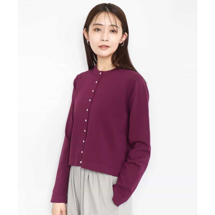 ドット釦コンパクトニットカーディガン/洗える | MK MICHEL KLEIN | 詳細画像6 