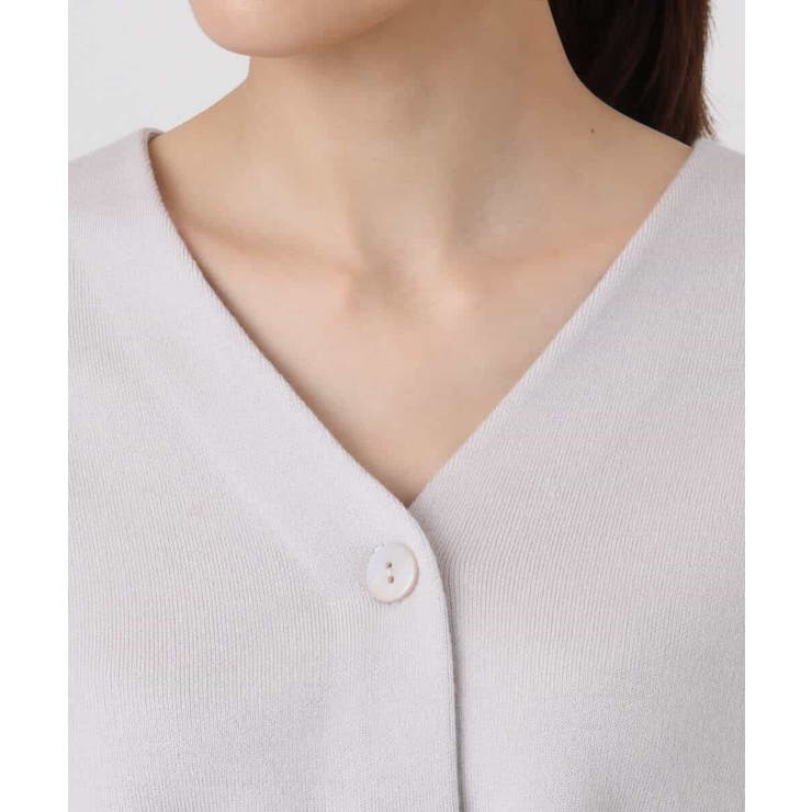 スムース編みVネックニットカーディガン/洗える | MK MICHEL KLEIN | 詳細画像10 
