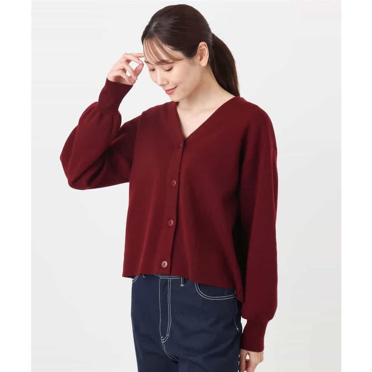 スムース編みVネックニットカーディガン/洗える | MK MICHEL KLEIN | 詳細画像15 