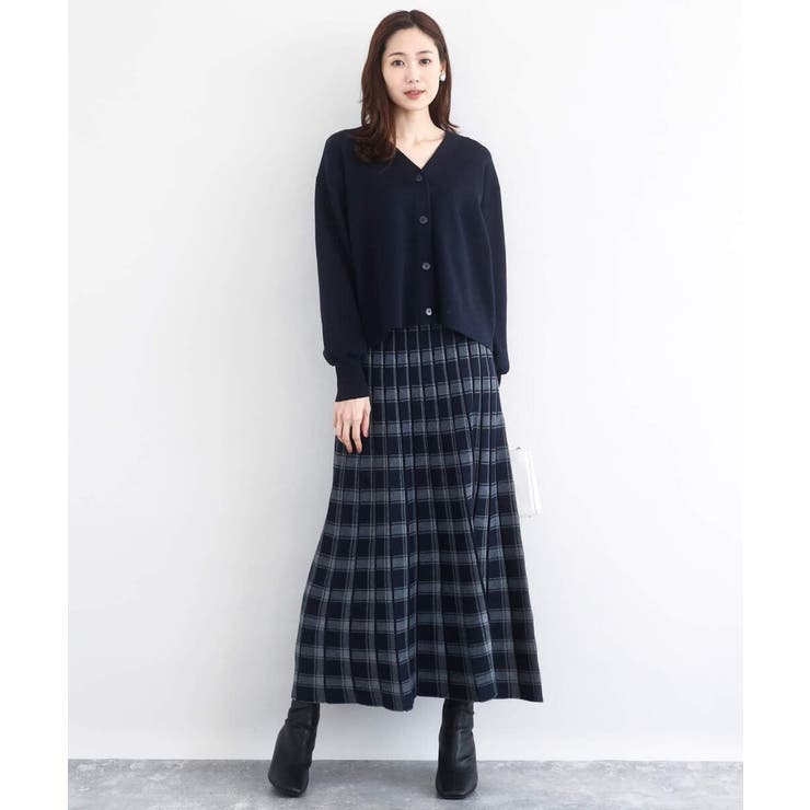 スムース編みVネックニットカーディガン/洗える | MK MICHEL KLEIN | 詳細画像4 