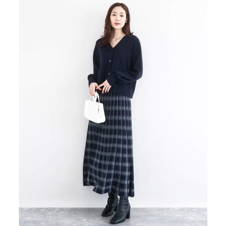 スムース編みVネックニットカーディガン/洗える | MK MICHEL KLEIN | 詳細画像5 