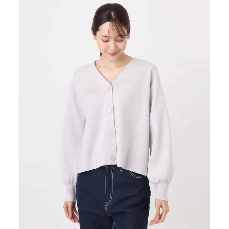 スムース編みVネックニットカーディガン/洗える | MK MICHEL KLEIN | 詳細画像7 