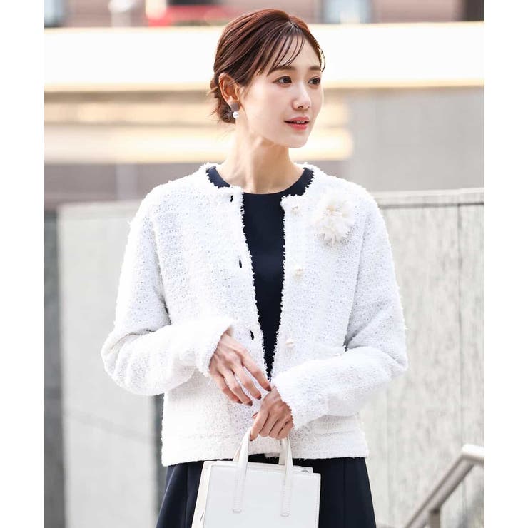 ニットツィードジャケット/洗える | MK MICHEL KLEIN | 詳細画像1 