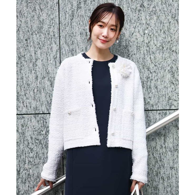 ニットツィードジャケット/洗える | MK MICHEL KLEIN | 詳細画像2 