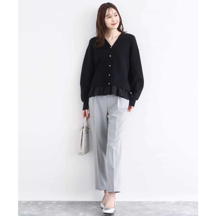 ペプラムデザインVネックニットカーディガン/洗える | MK MICHEL KLEIN | 詳細画像11 