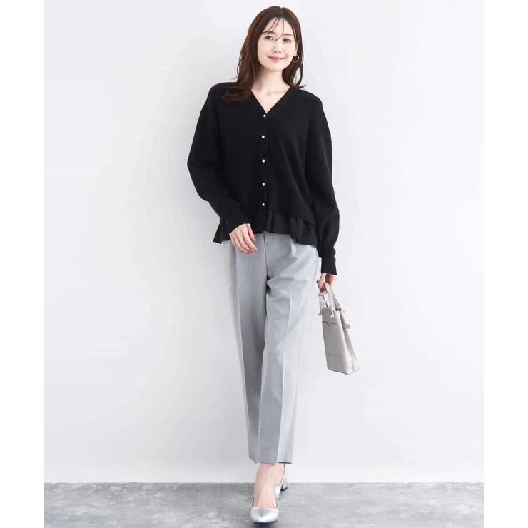 ペプラムデザインVネックニットカーディガン/洗える | MK MICHEL KLEIN | 詳細画像12 