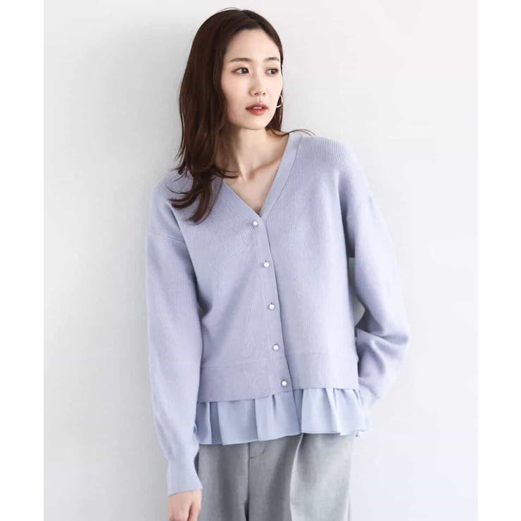 ペプラムデザインVネックニットカーディガン/洗える | MK MICHEL KLEIN | 詳細画像13 