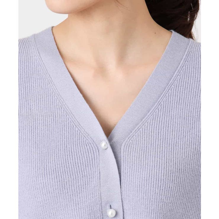 ペプラムデザインVネックニットカーディガン/洗える | MK MICHEL KLEIN | 詳細画像20 