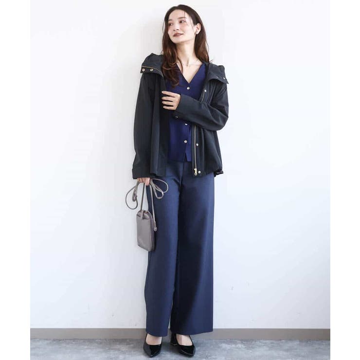 ドット釦Vネックカーディガン(無地・ボーダー)/洗える | MK MICHEL KLEIN | 詳細画像3 