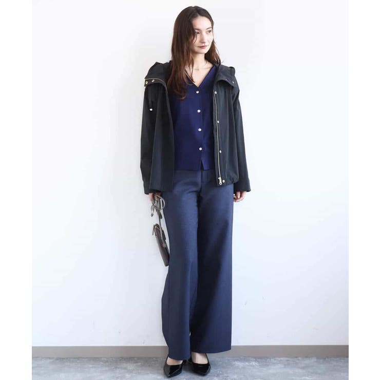 ドット釦Vネックカーディガン(無地・ボーダー)/洗える | MK MICHEL KLEIN | 詳細画像33 