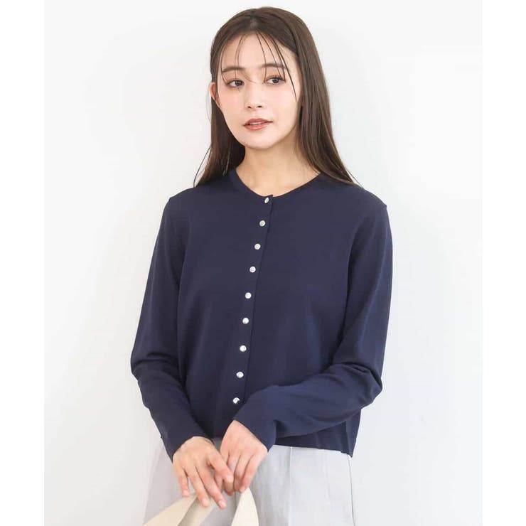 ドット釦ニットカーディガン/接触冷感/UVカット/洗える | MK MICHEL KLEIN | 詳細画像10 