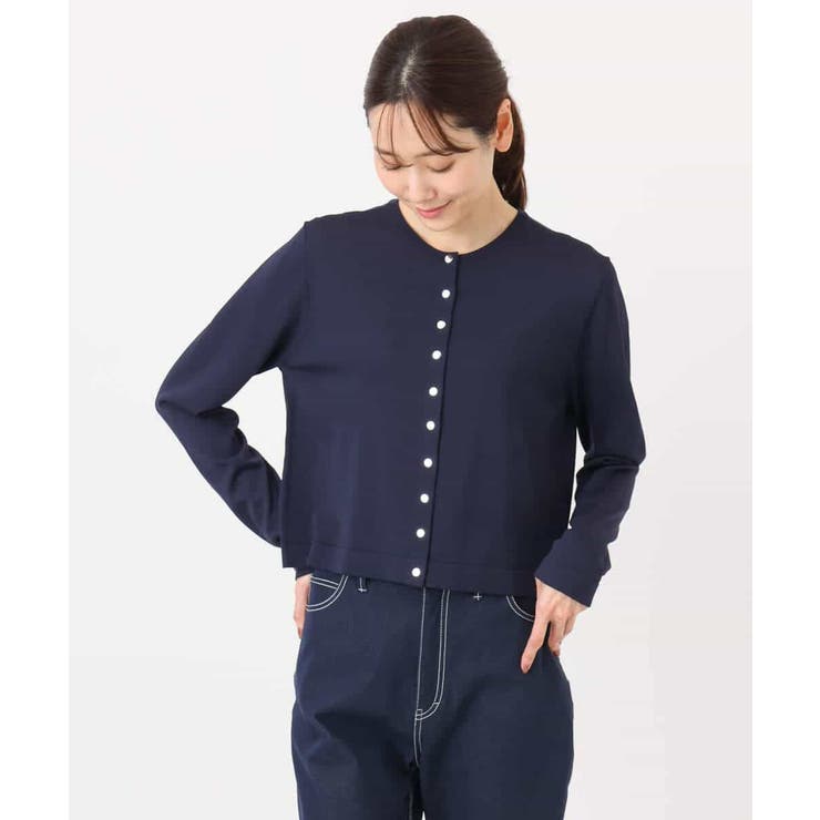 ドット釦ニットカーディガン/接触冷感/UVカット/洗える | MK MICHEL KLEIN | 詳細画像14 