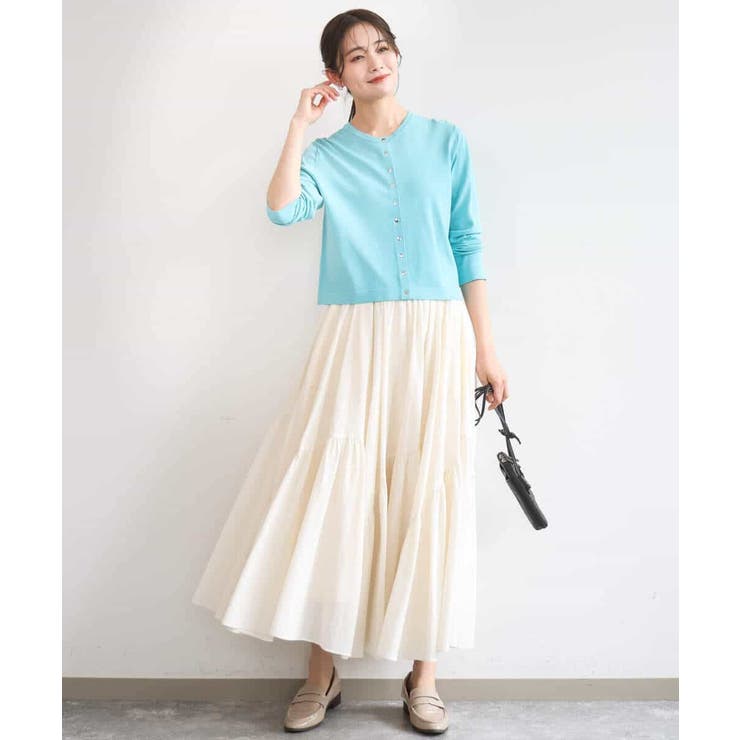 ドット釦ニットカーディガン/接触冷感/UVカット/洗える | MK MICHEL KLEIN | 詳細画像4 