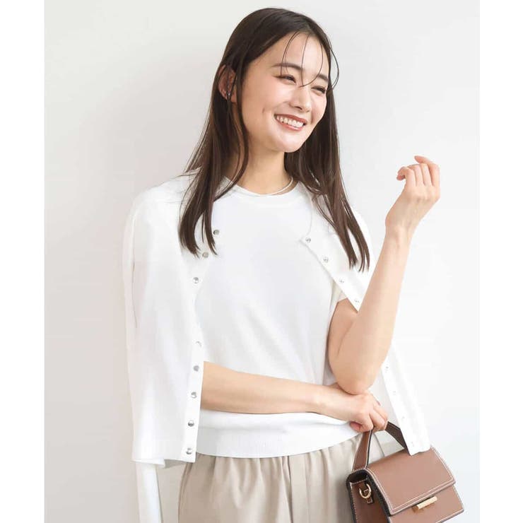 ドット釦ニットカーディガン/接触冷感/UVカット/洗える | MK MICHEL KLEIN | 詳細画像6 