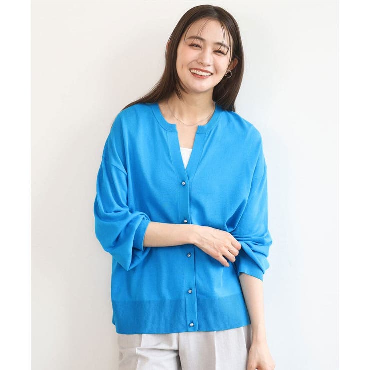 [UVカット/接触冷感/洗える]キーネックカーディガン | MK MICHEL KLEIN | 詳細画像10 