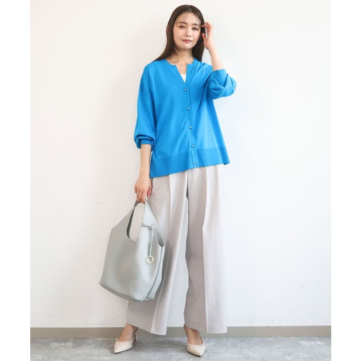 [UVカット/接触冷感/洗える]キーネックカーディガン | MK MICHEL KLEIN | 詳細画像13 