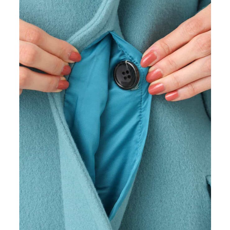 SUPER100'sウール スタンドカラーミドルコート | MK MICHEL KLEIN | 詳細画像30 