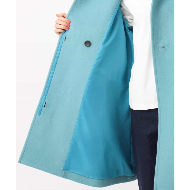 SUPER100'sウール スタンドカラーミドルコート | MK MICHEL KLEIN | 詳細画像31 