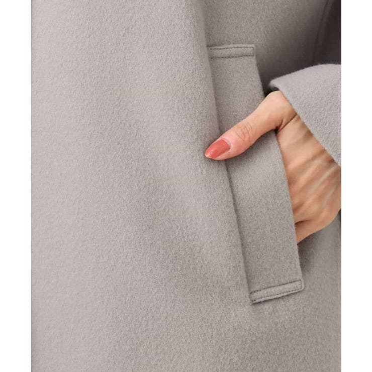 SUPER100'sウール フーデットミドルコート | MK MICHEL KLEIN | 詳細画像10 