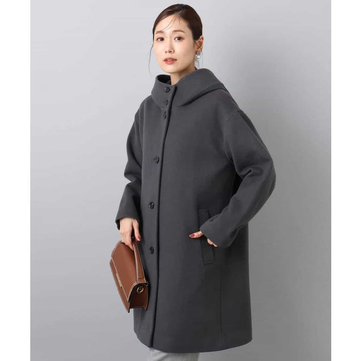 SUPER100'sウール フーデットミドルコート | MK MICHEL KLEIN | 詳細画像18 