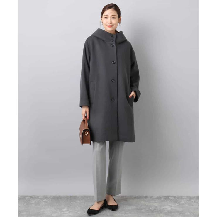 SUPER100'sウール フーデットミドルコート | MK MICHEL KLEIN | 詳細画像19 