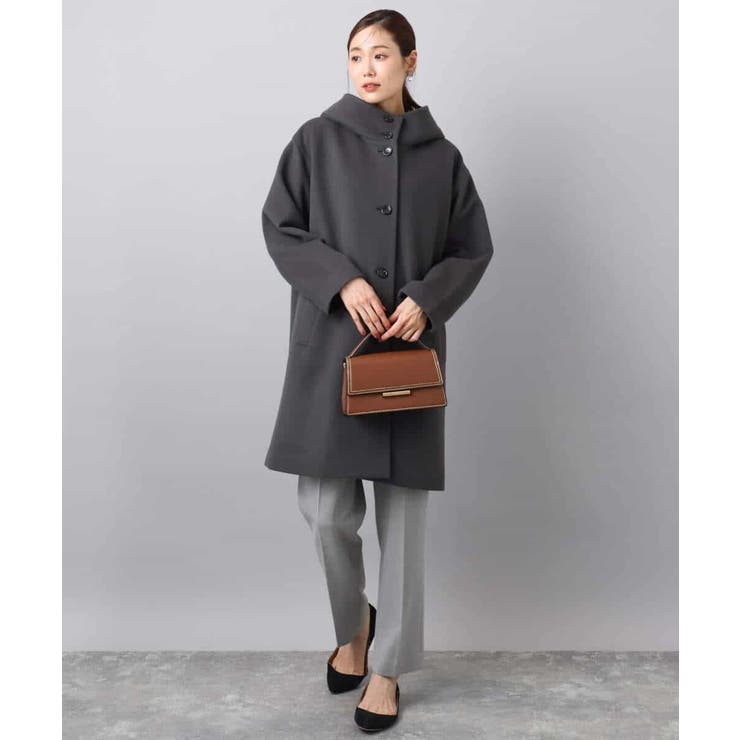 SUPER100'sウール フーデットミドルコート | MK MICHEL KLEIN | 詳細画像20 