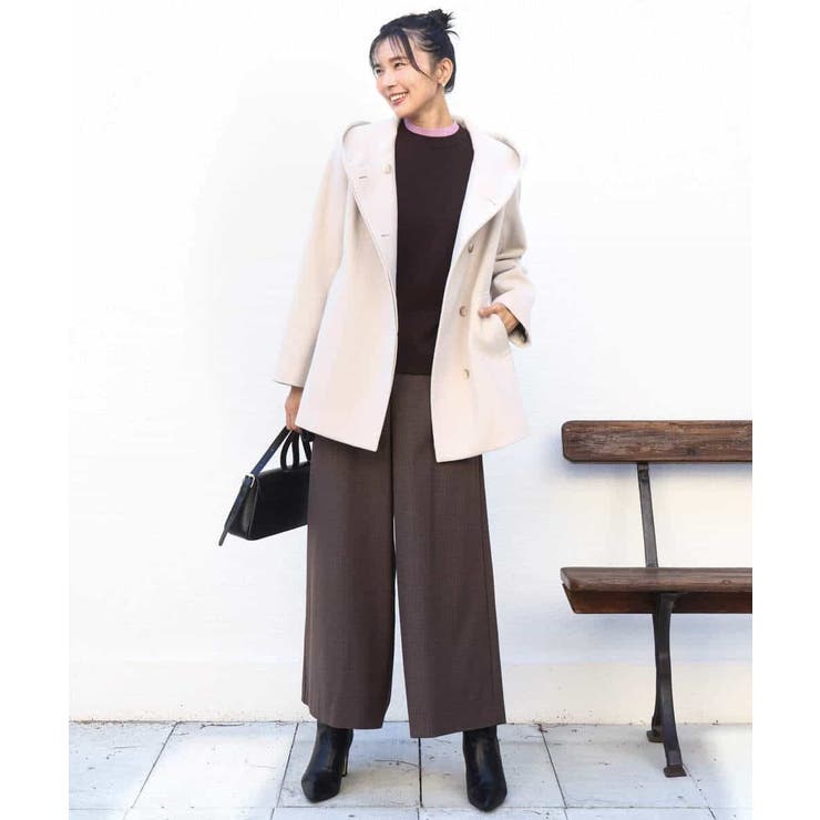 [超軽量]エアリアルウール ミドル丈フーデットコート | MK MICHEL KLEIN | 詳細画像14 