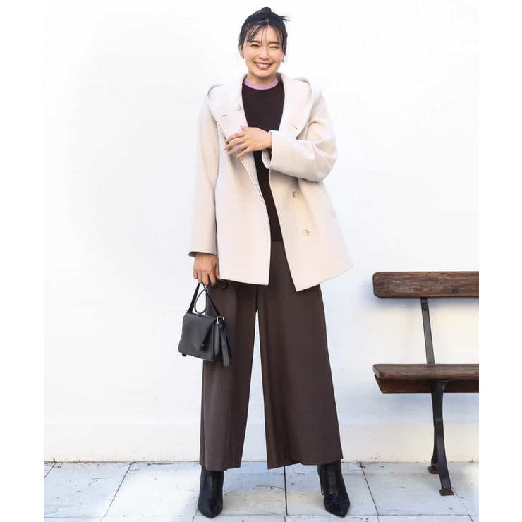 [超軽量]エアリアルウール ミドル丈フーデットコート | MK MICHEL KLEIN | 詳細画像15 