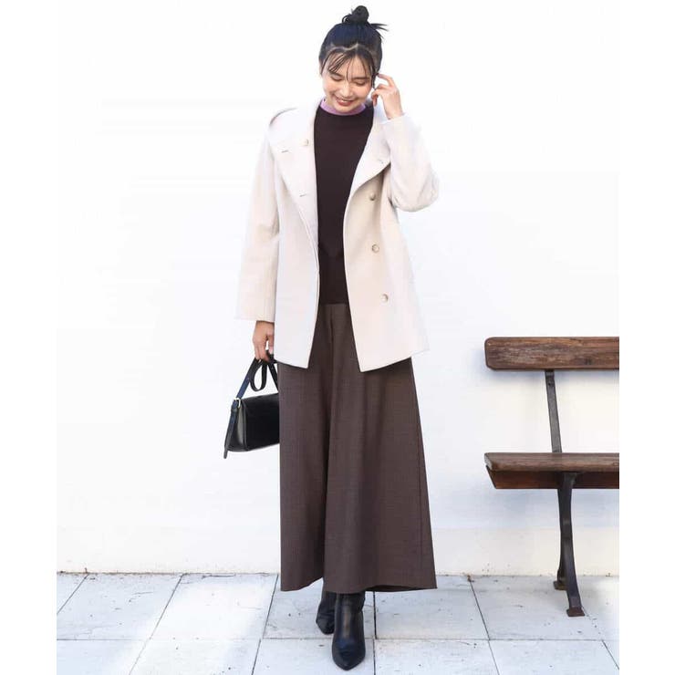 [超軽量]エアリアルウール ミドル丈フーデットコート | MK MICHEL KLEIN | 詳細画像17 