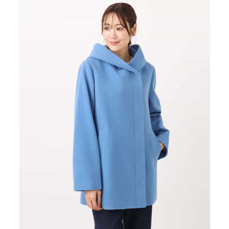 [超軽量]エアリアルウール ミドル丈フーデットコート | MK MICHEL KLEIN | 詳細画像18 